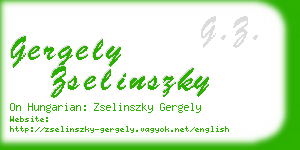 gergely zselinszky business card